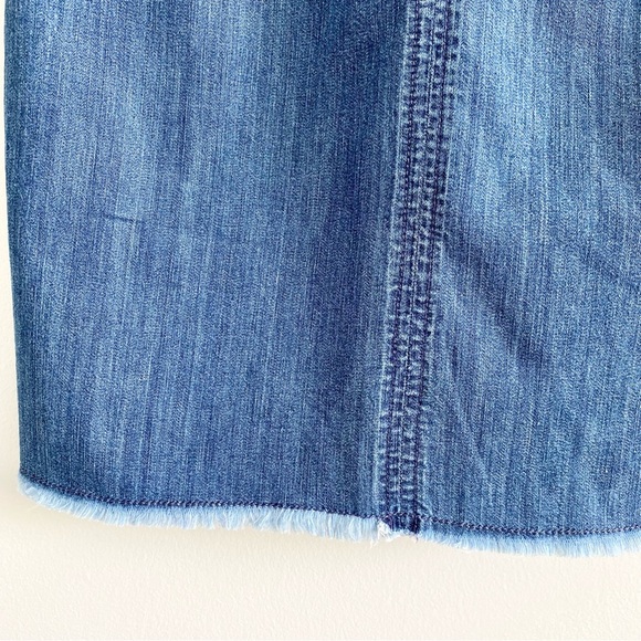 Express Tie Shoulder Denim Dress Size Small - Picture 4 of 5